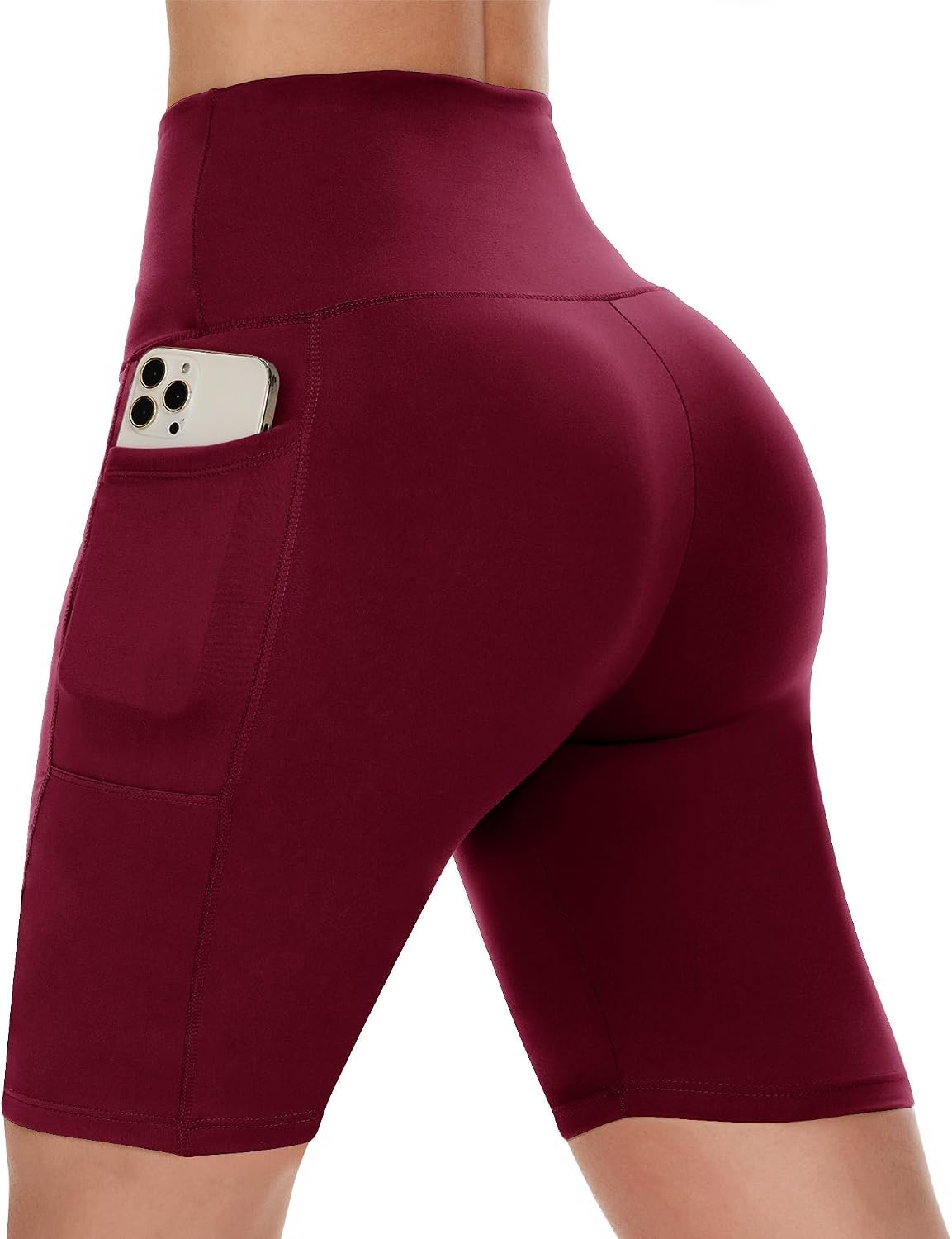 Biker Shorts Women with Pockets - 3"/5"/8" Workout Gym Spandex Yoga Shorts | High Waisted Tummy Control Shorts, Fitness Clothing, Womens Clothes for Running Athletic Exercise Sports