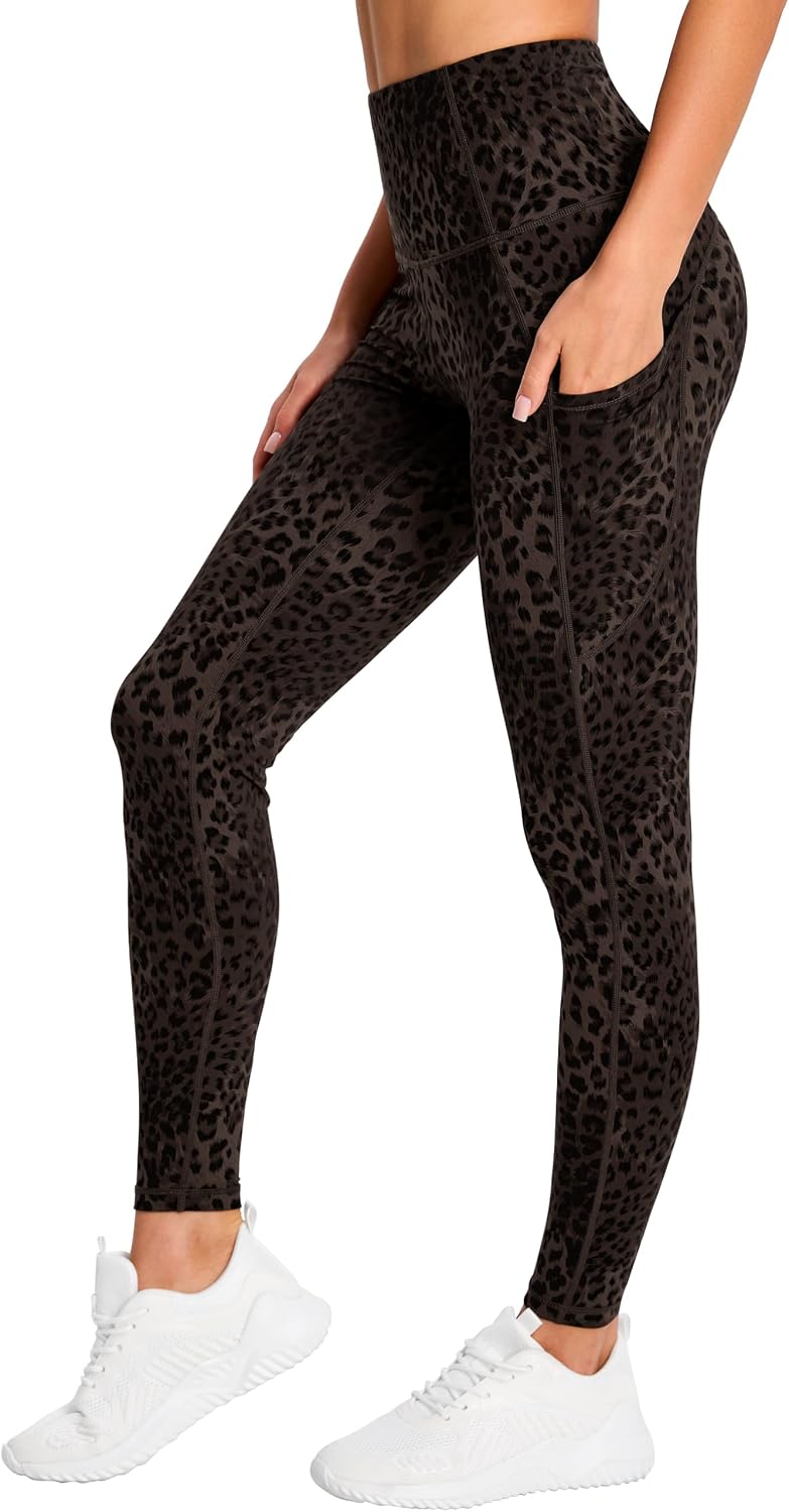 THE GYM PEOPLE Women's Thick High Waist Yoga Pants Workout Leggings | Tummy Control, Deep Side Pockets, Squat-proof, hidden waistband pocket, Flatlock Seams, Running, Yoga, Workout, Athletic