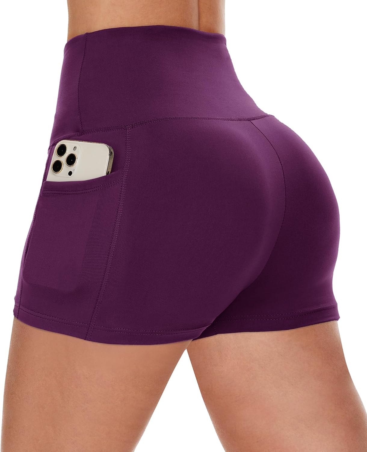 Biker Shorts Women with Pockets - 3"/5"/8" Workout Gym Spandex Yoga Shorts | High Waisted Tummy Control Shorts, Fitness Clothing, Womens Clothes for Running Athletic Exercise Sports