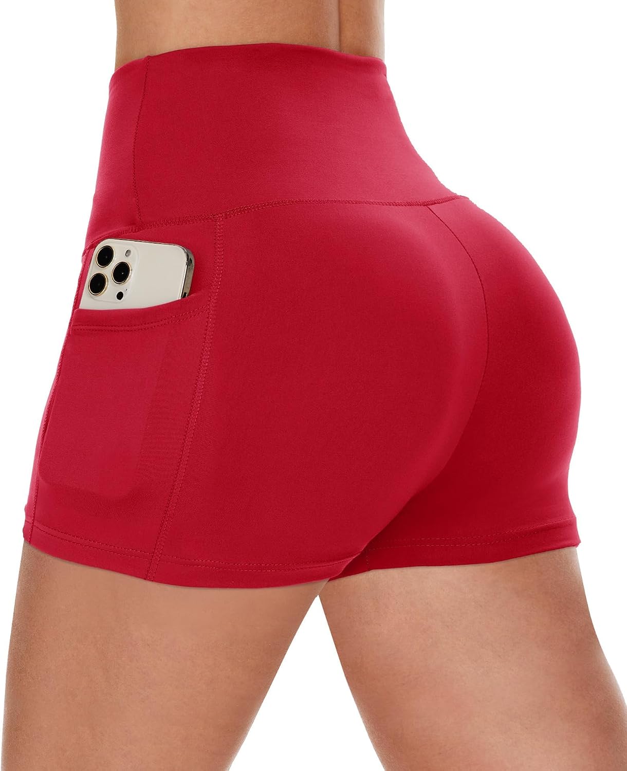 Biker Shorts Women with Pockets - 3"/5"/8" Workout Gym Spandex Yoga Shorts | High Waisted Tummy Control Shorts, Fitness Clothing, Womens Clothes for Running Athletic Exercise Sports