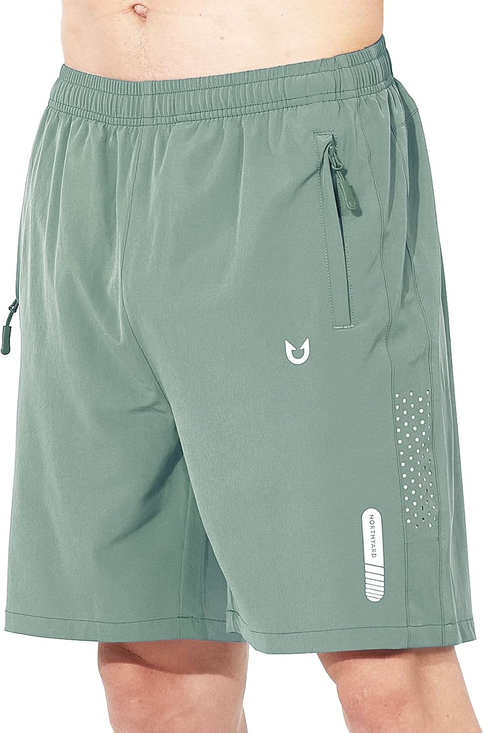NORTHYARD Men's Athletic Running Shorts Gym Workout 7"/9"/5" Zipper Pockets | Quick Dry, Lightweight, Breathable, Unlined, Moisture-wicking, Reflective Strips, Elastic Waist, Sports Basketball Tennis