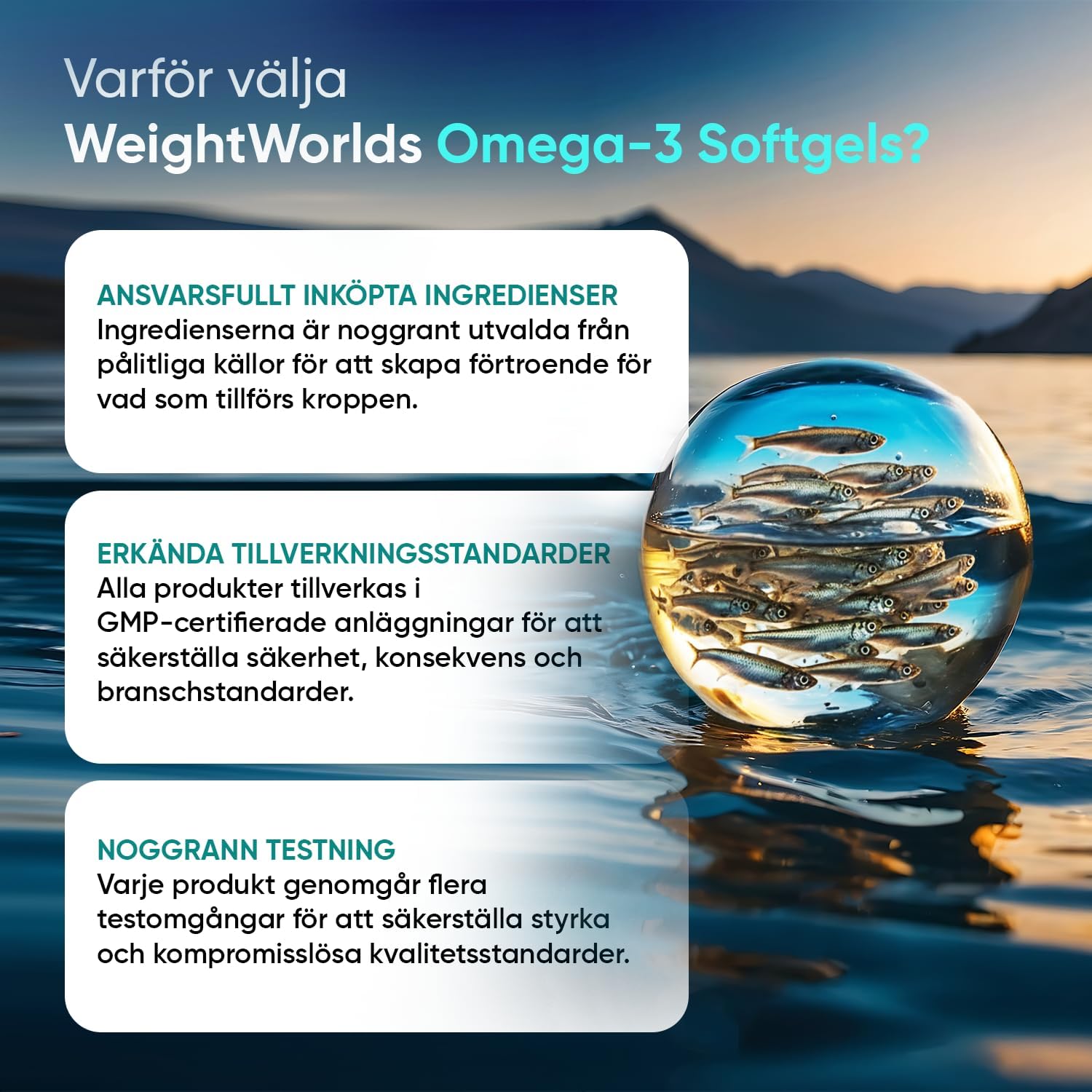 Oméga 3 Huile de Poisson Gélules 2000mg, 240 Gélules Fish Oil Omega 3 | avec EPA 660mg & DHA 440mg, Fish Oil Omega 3 sans Odeur sans OGM sans Gluten et sans Lactose
