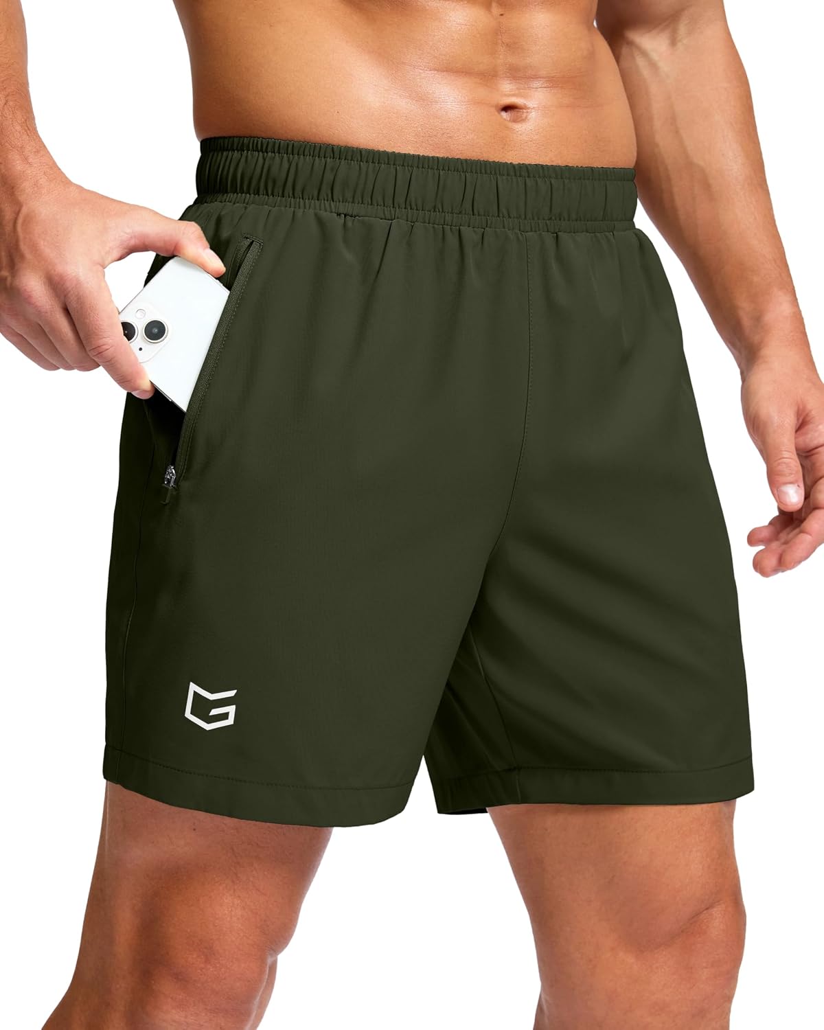 G Gradual Men's Athletic Running Shorts with 2 Zipper Pockets 7"/ 5"/ 9" | Quick Dry, Lightweight, Breathable, Moisture Wicking, Workout, Gym