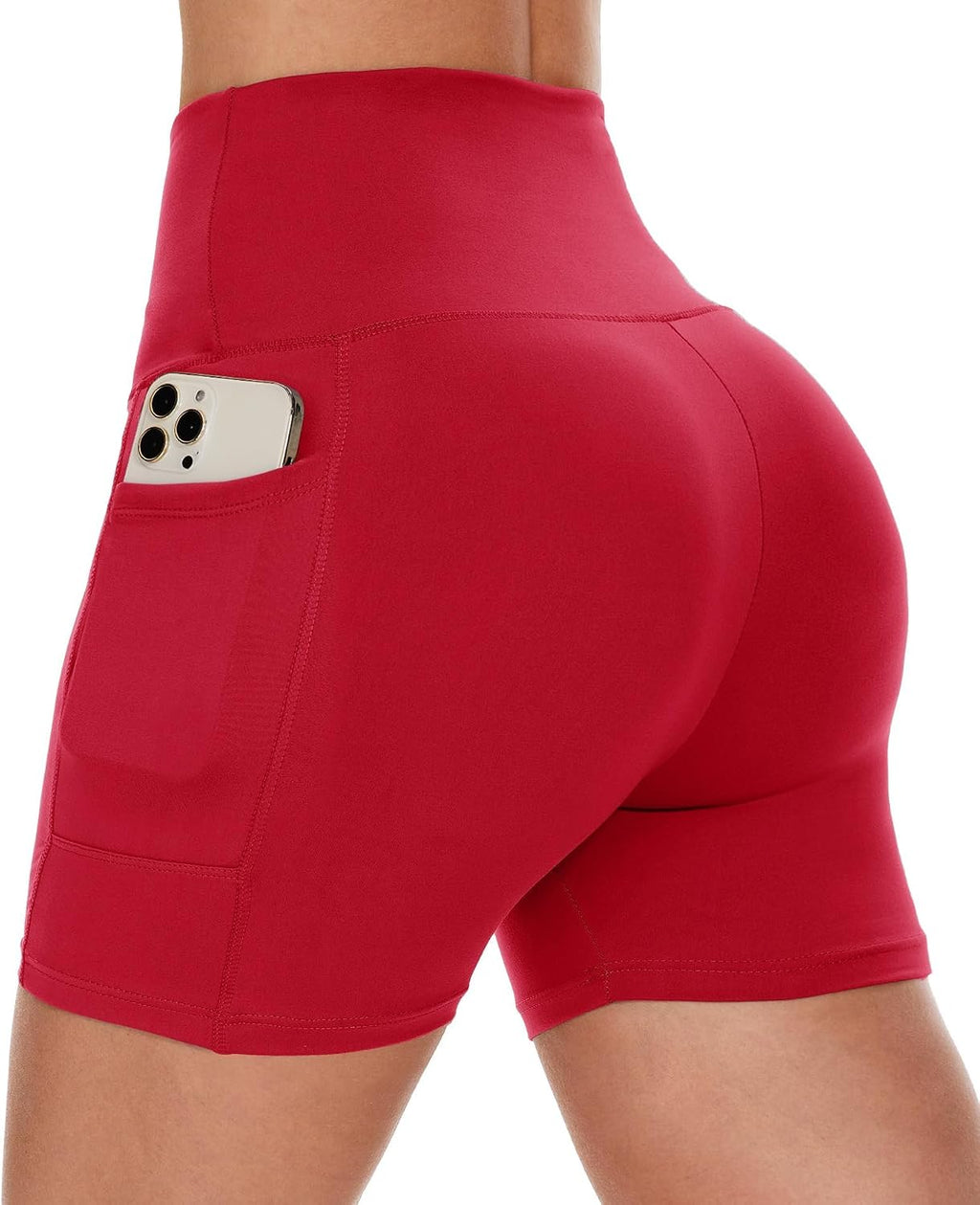 Biker Shorts Women with Pockets - 3"/5"/8" Workout Gym Spandex Yoga Shorts | High Waisted Tummy Control Shorts, Fitness Clothing, Womens Clothes for Running Athletic Exercise Sports