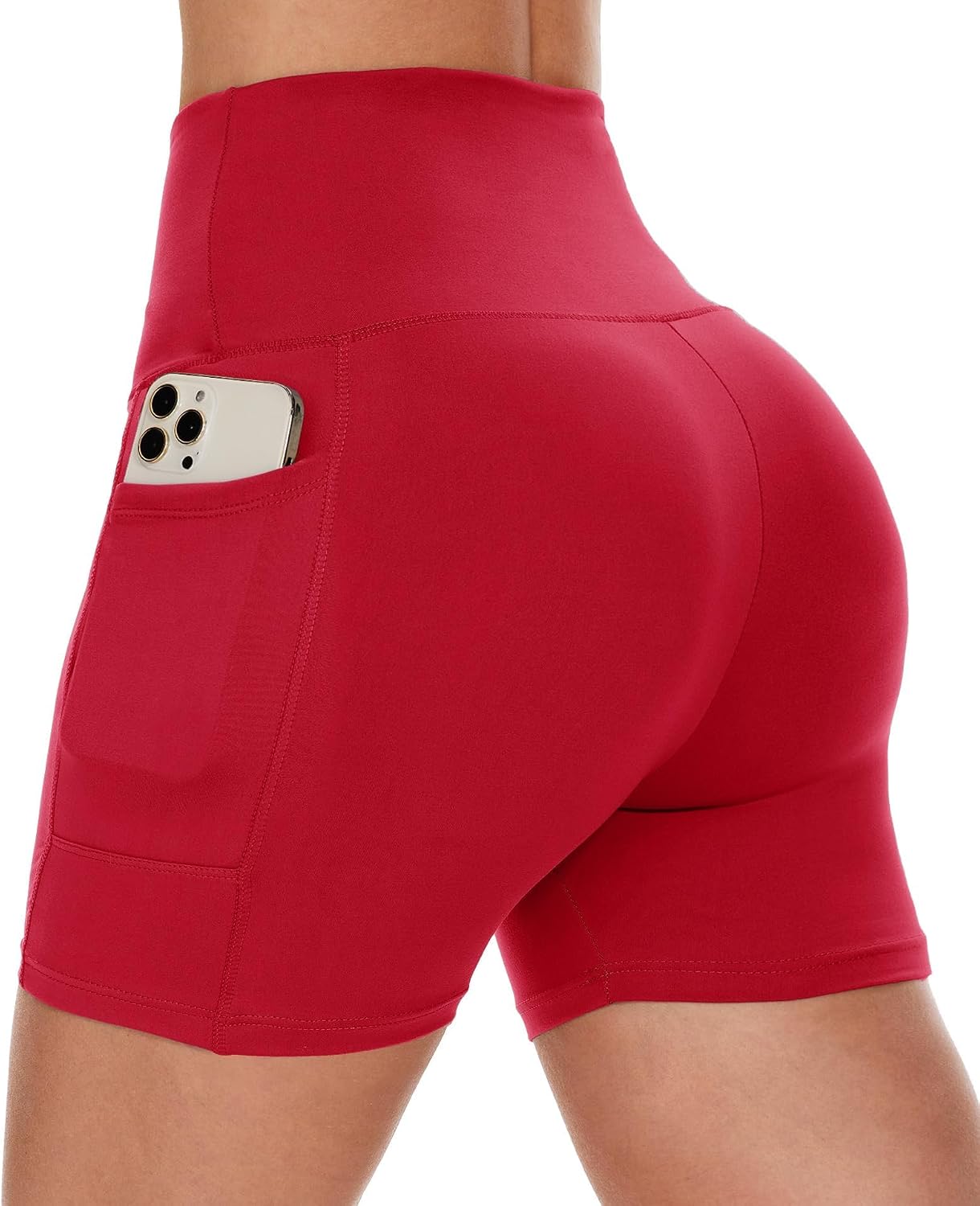 Biker Shorts Women with Pockets - 3"/5"/8" Workout Gym Spandex Yoga Shorts | High Waisted Tummy Control Shorts, Fitness Clothing, Womens Clothes for Running Athletic Exercise Sports