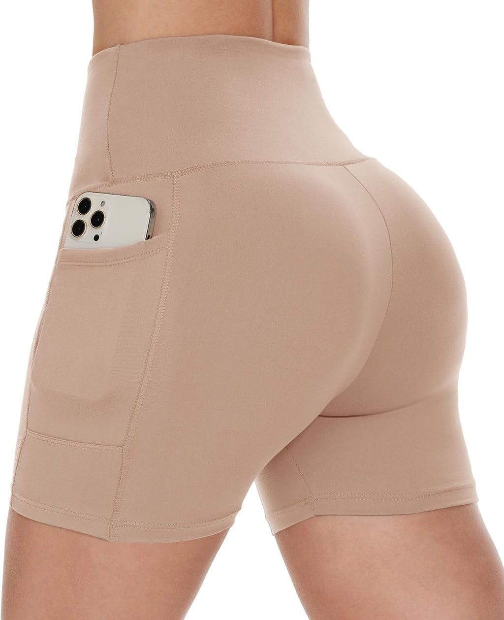 Biker Shorts Women with Pockets - 3"/5"/8" Workout Gym Spandex Yoga Shorts | High Waisted Tummy Control Shorts, Fitness Clothing, Womens Clothes for Running Athletic Exercise Sports