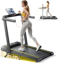 Treadmill, 16 km/h speed, 3-level incline adjustment, 12% max incline, 42 cm running belt, electric folding, dual LED display, heart rate measurement, APP control