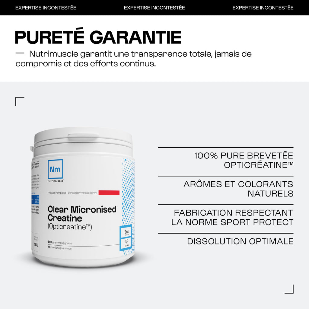 Nutrimuscle Créatine Monohydrate Creapure 120 Gélules | Prise Masse Musculaire & Force - Creatine 100% Pure - Sport et Musculation - Complément Idéal à la Whey Protéine - Gélules