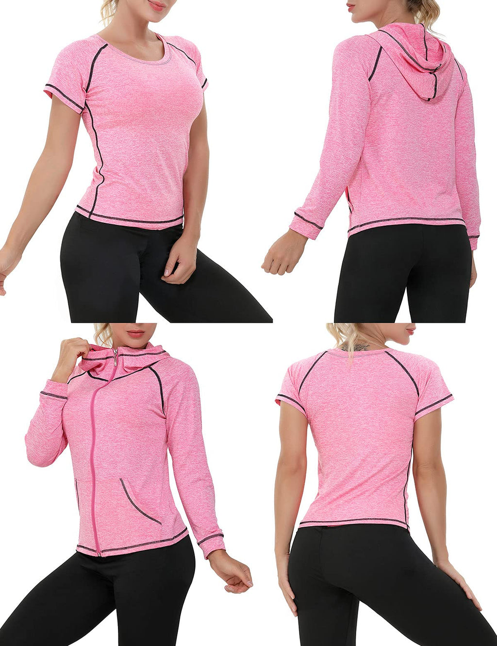 JULY'S SONG Yoga Clothes 5 Piece Sport Suits For Women Gym Running Quick Dry Sportswear For Ladies Sportswear Fitness Apparel