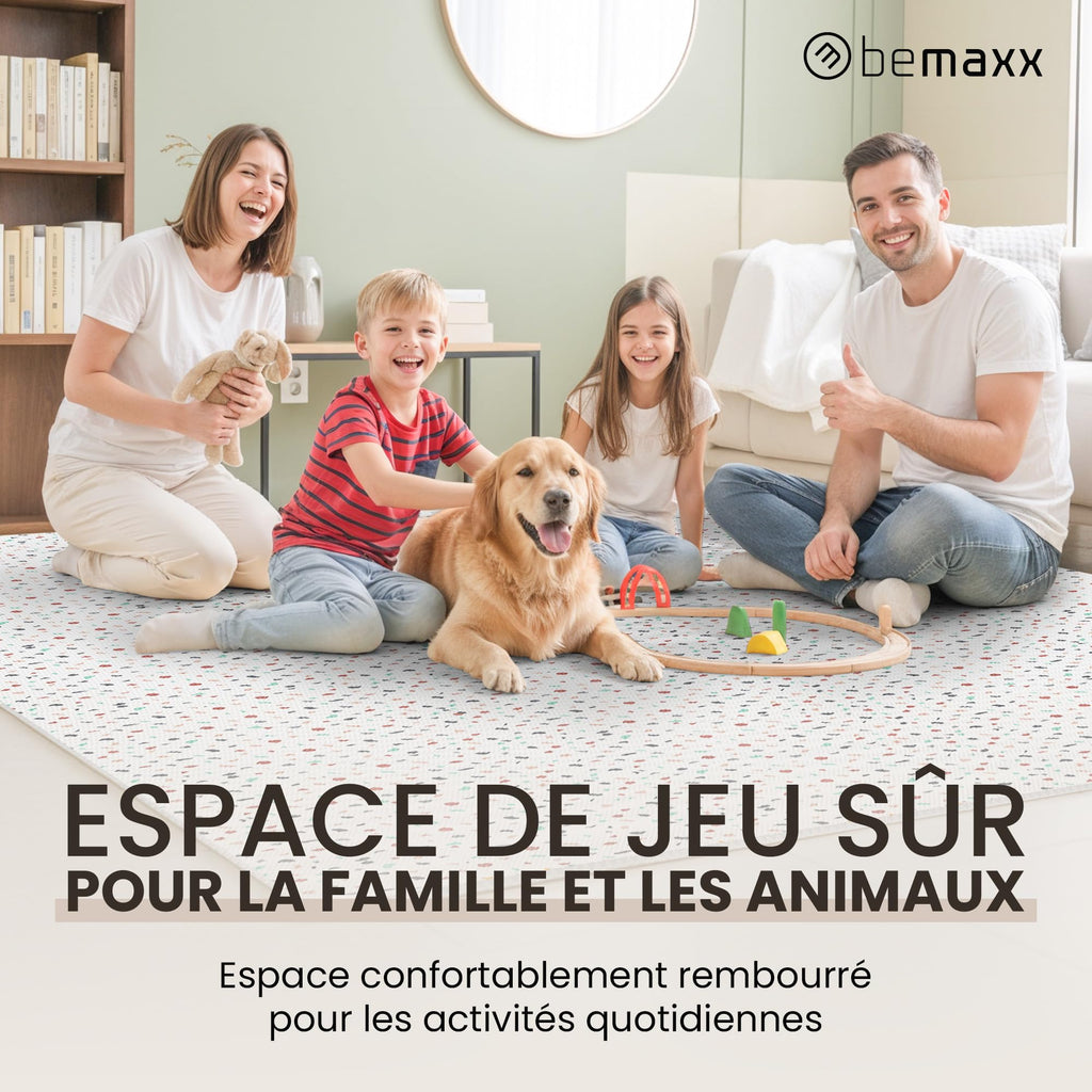 bemaxx Tapis de Fitness Protection de Sol Salle de Sport - Dalles en Mousse | EVA Caoutchouc sans BPA Matelas Puzzle Yoga Pilates Tatami pour Matériel Gym Banc de Musculation Garage Piscine Isolation