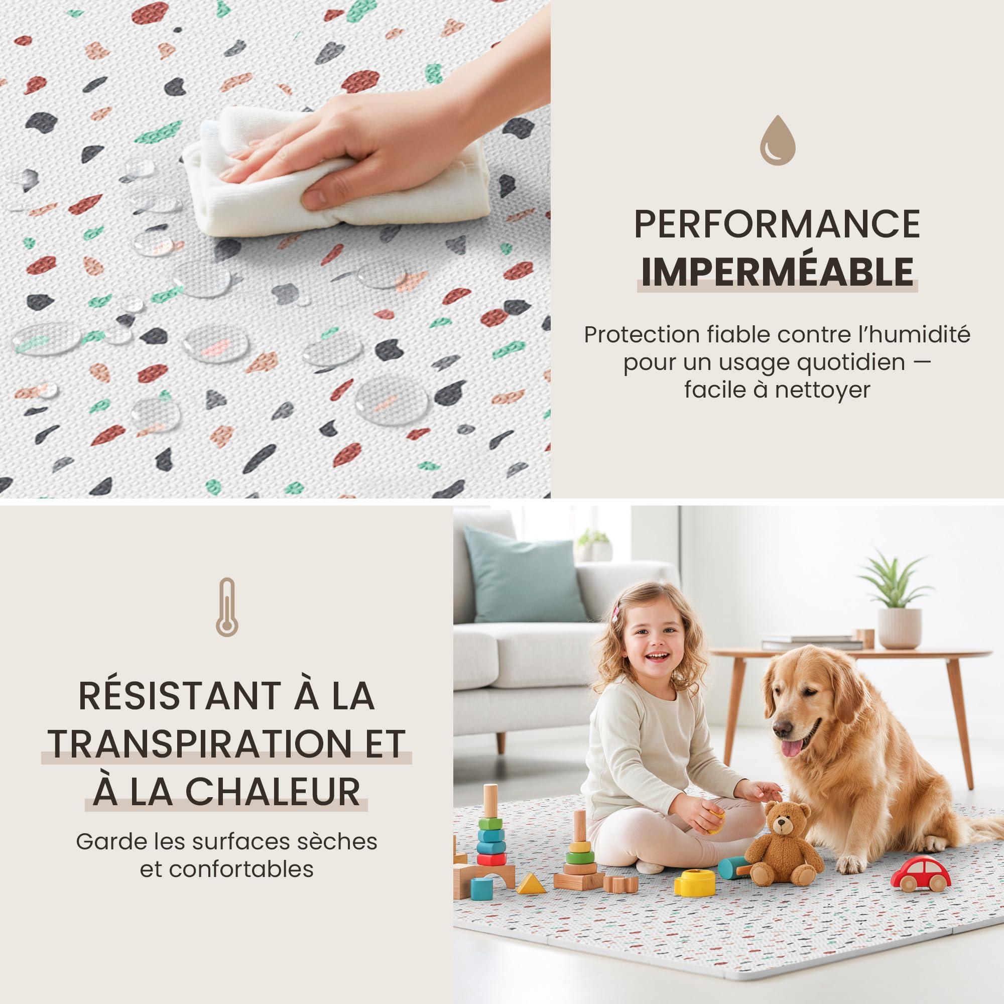 bemaxx Tapis de Fitness Protection de Sol Salle de Sport - Dalles en Mousse | EVA Caoutchouc sans BPA Matelas Puzzle Yoga Pilates Tatami pour Matériel Gym Banc de Musculation Garage Piscine Isolation