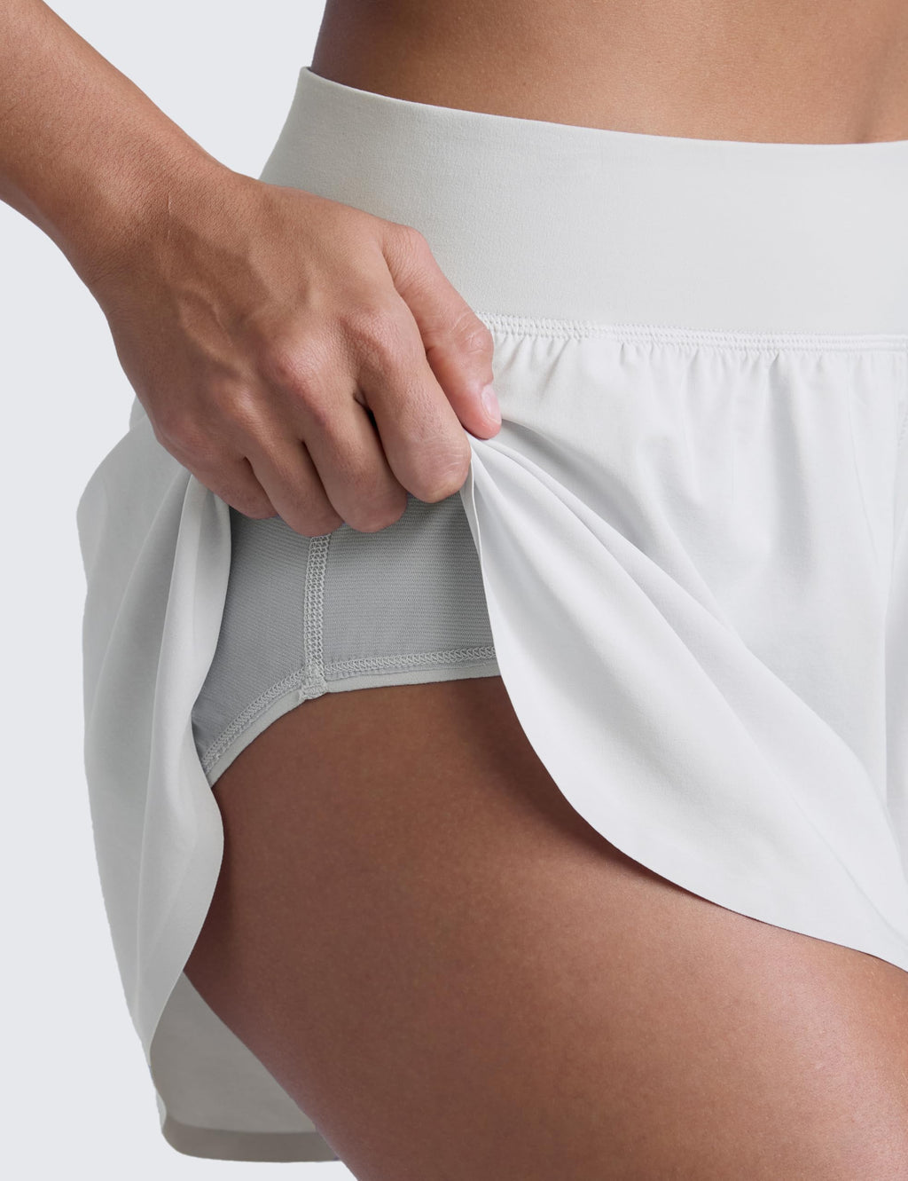 CRZ YOGA High Waisted Split Running Shorts 3" | Mesh Liner, Quick Dry, Lightweight, for Women