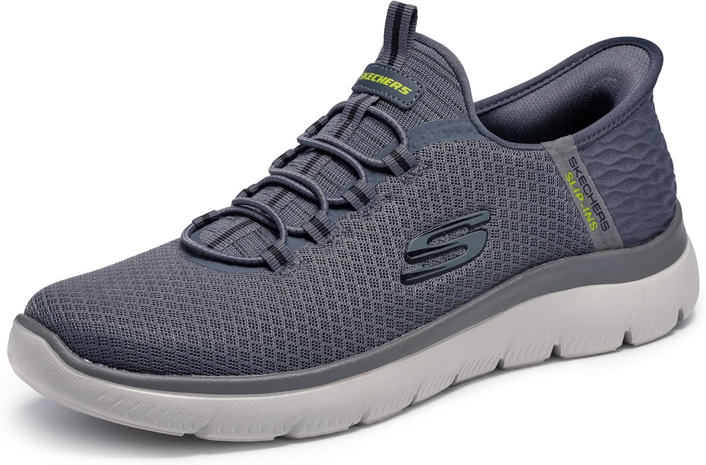 Skechers Men's Summits High Range Slip-in | Hands Free Slip-ins, Air-Cooled Memory Foam, Machine Washable, Vegan, Casual