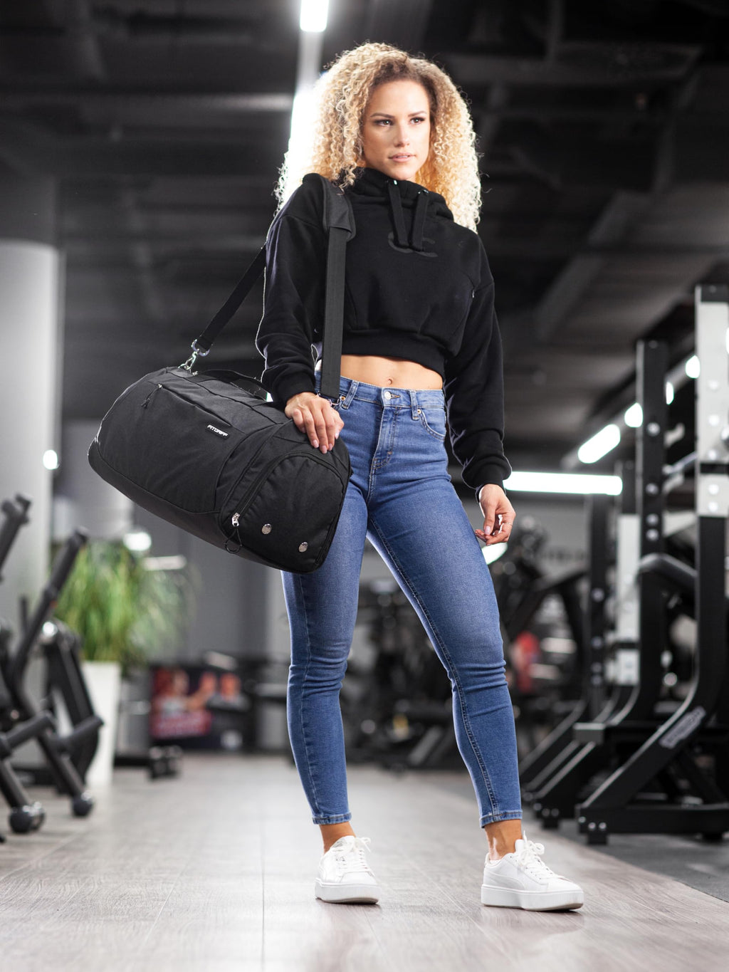 Fitgriff® Sac de Sport Homme & Femme V1 - Sacs de Voyage avec Compartiments Chaussures et Humide, pour Gym, Fitness, Weekend - Duffel Bag
