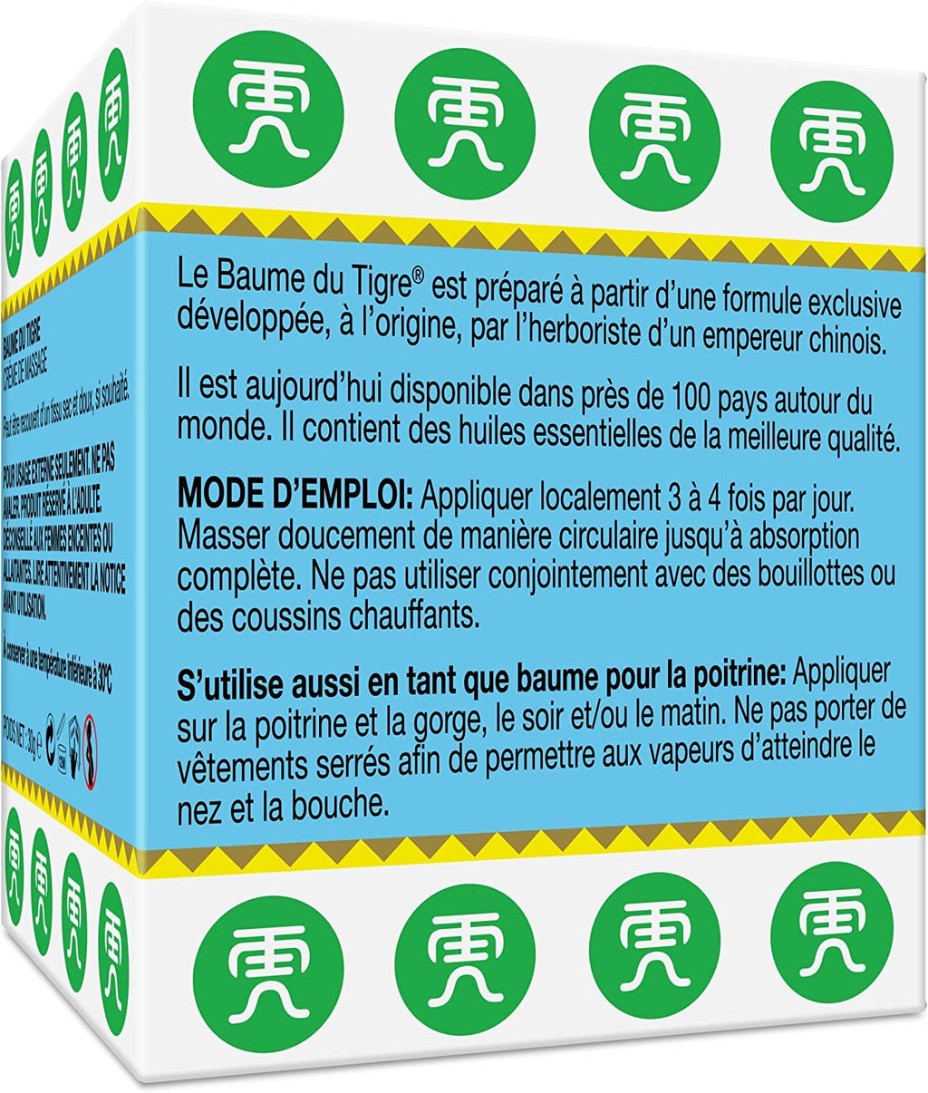 Tiger Balm® Baume du Tigre® Baume Blanc, Effet froid, Après l'effort, 30 g
