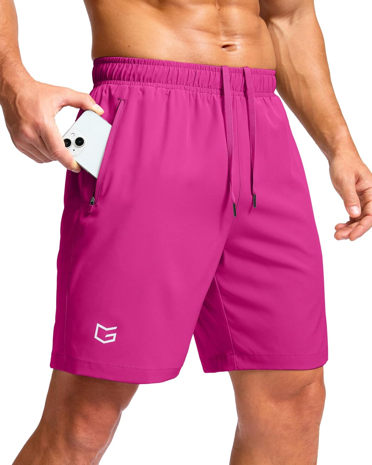 G Gradual Men's Athletic Running Shorts with 2 Zipper Pockets 7"/ 5"/ 9" | Quick Dry, Lightweight, Breathable, Moisture Wicking, Workout, Gym
