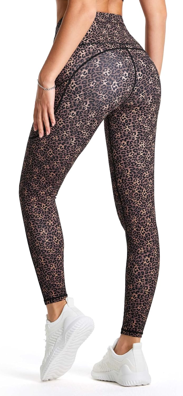 THE GYM PEOPLE Women's Thick High Waist Yoga Pants Workout Leggings | Tummy Control, Deep Side Pockets, Squat-proof, hidden waistband pocket, Flatlock Seams, Running, Yoga, Workout, Athletic