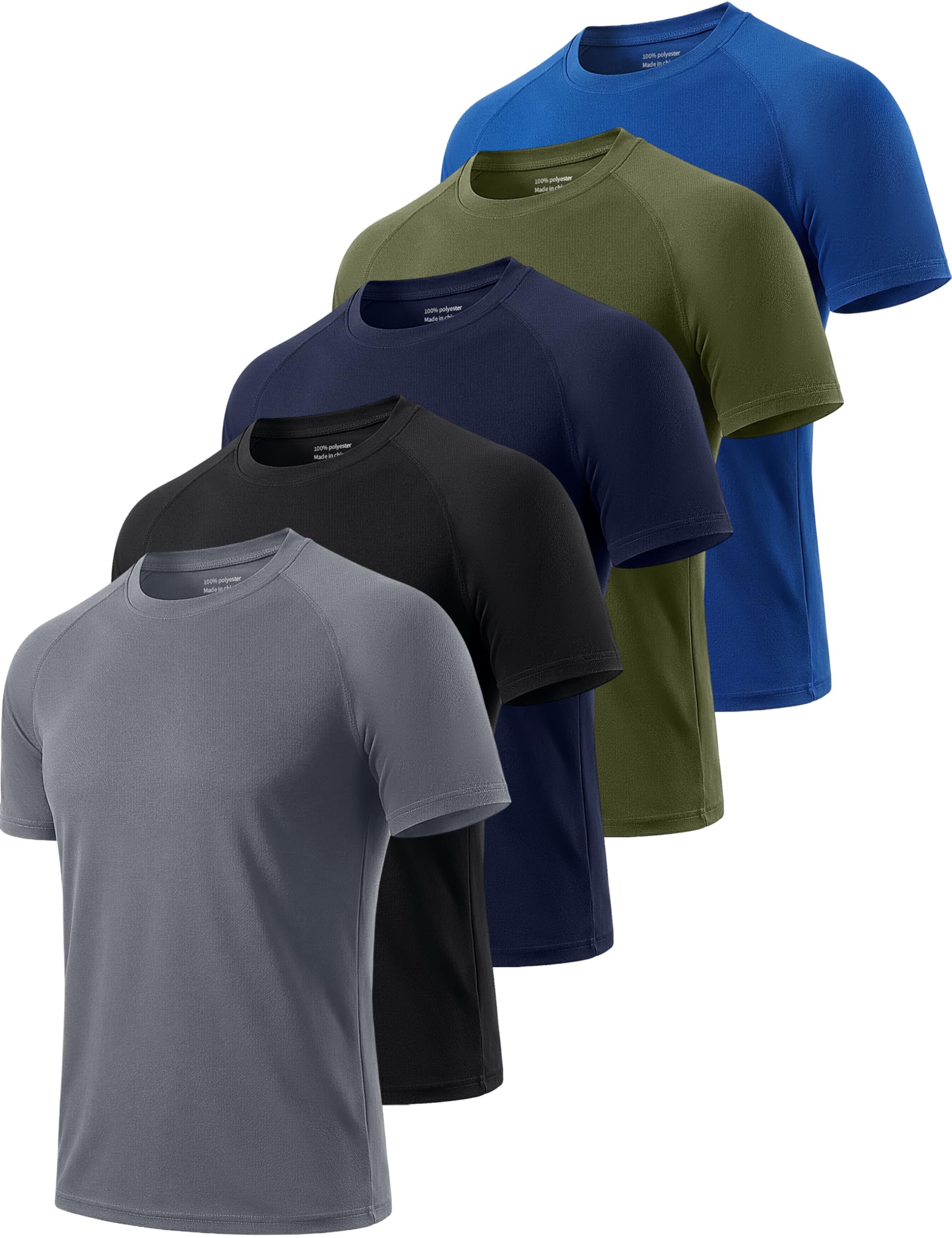 Cimic 1, 3, 5 ou 7 Pack Tee Shirt Sport Homme Fonctionnel | Tissu respirant à séchage rapide, adapté au fitness, randonnée et course à pied.