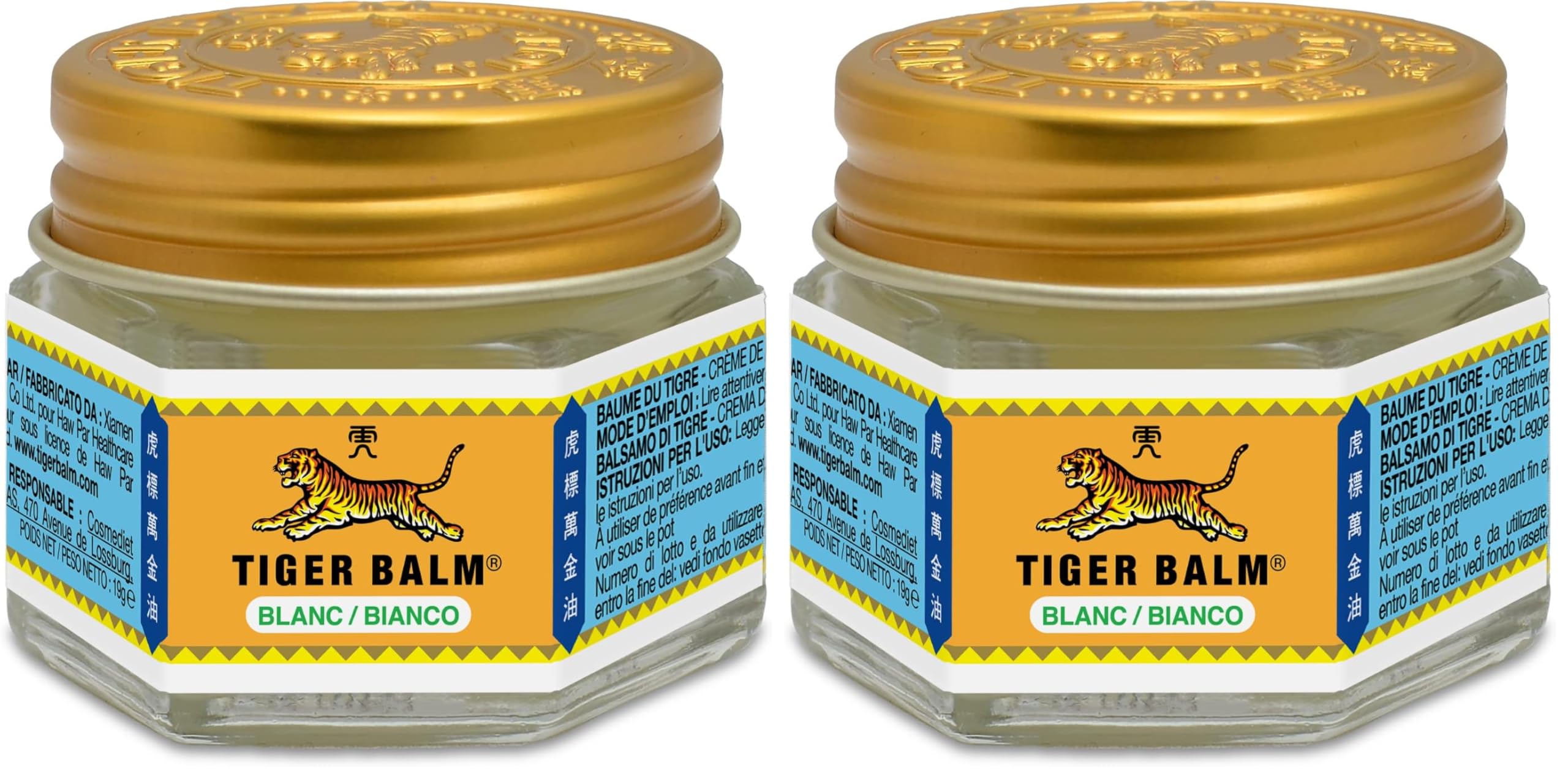 Tiger Balm® Baume du Tigre® Baume Blanc, Effet froid, Après l'effort, 30 g
