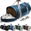 Sac de Sport Nolim-it® - Vintage - Simili Cuir - Sac bandoulière Homme - Pliable - Compartiment Chaussures - Sac Voyage Cabine - Résistant à l’Eau - 45x25x25cm - Small 28L - Duffel Bag - Musculation