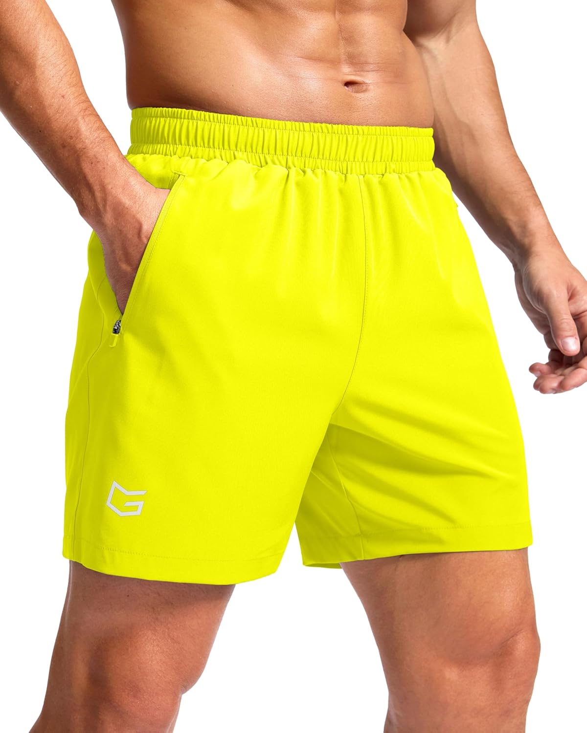 G Gradual Men's Athletic Running Shorts with 2 Zipper Pockets 7"/ 5"/ 9" | Quick Dry, Lightweight, Breathable, Moisture Wicking, Workout, Gym