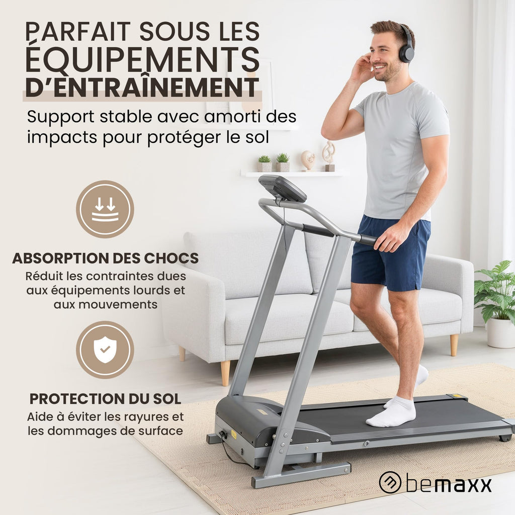 bemaxx Tapis de Fitness Protection de Sol Salle de Sport - Dalles en Mousse | EVA Caoutchouc sans BPA Matelas Puzzle Yoga Pilates Tatami pour Matériel Gym Banc de Musculation Garage Piscine Isolation