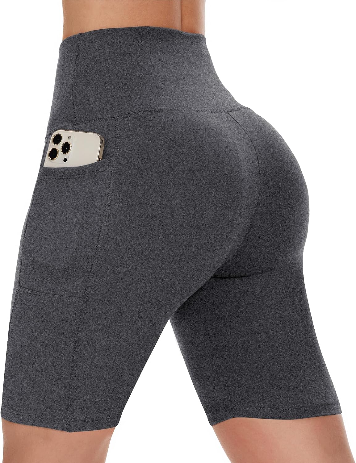 Biker Shorts Women with Pockets - 3"/5"/8" Workout Gym Spandex Yoga Shorts | High Waisted Tummy Control Shorts, Fitness Clothing, Womens Clothes for Running Athletic Exercise Sports