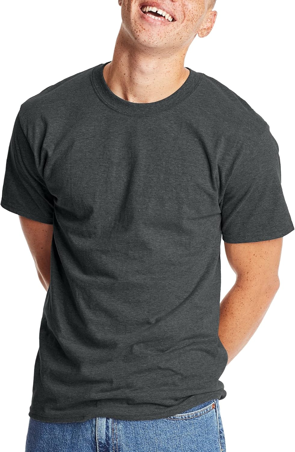 Hanes Men's Beefy-T T-Shirt, Heavyweight Cotton T-Shirts for Men, 1 or 2 Pack, Men's Tees (Tall