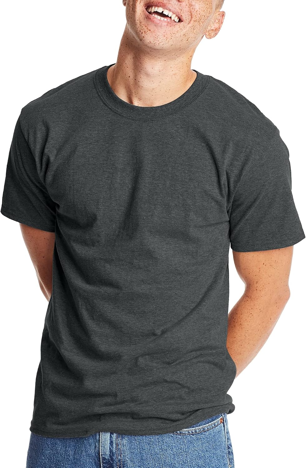 Hanes Men's Beefy-T T-Shirt, Heavyweight Cotton T-Shirts for Men, 1 or 2 Pack, Men's Tees (Tall
