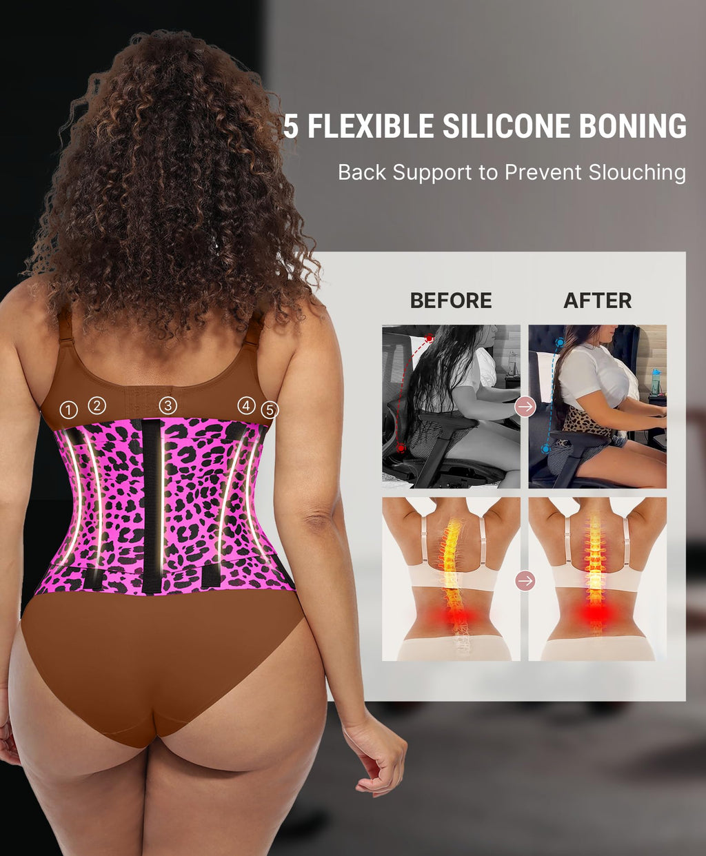 FeelinGirl Waist Trainer Belt Cincher Corset Tummy Control Faja Body Shaper | Hourglass Shaping, Triple Wrap, Hook-loop Closure, Postpartum Gym Workout, Underbust Girdle, Perspiring Fabric