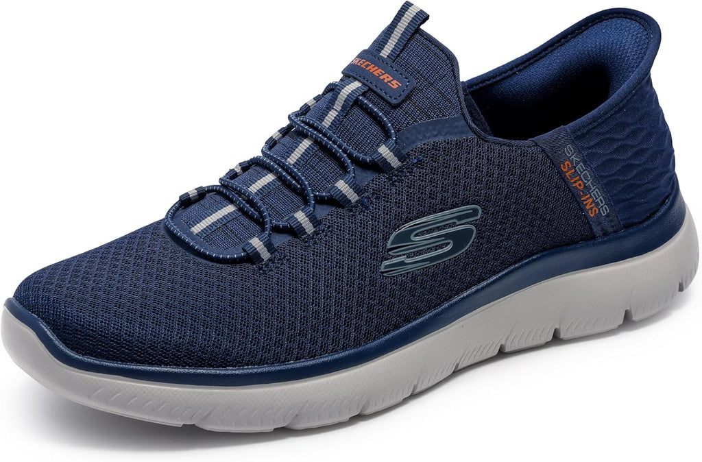 Skechers Men's Summits High Range Slip-in | Hands Free Slip-ins, Air-Cooled Memory Foam, Machine Washable, Vegan, Casual