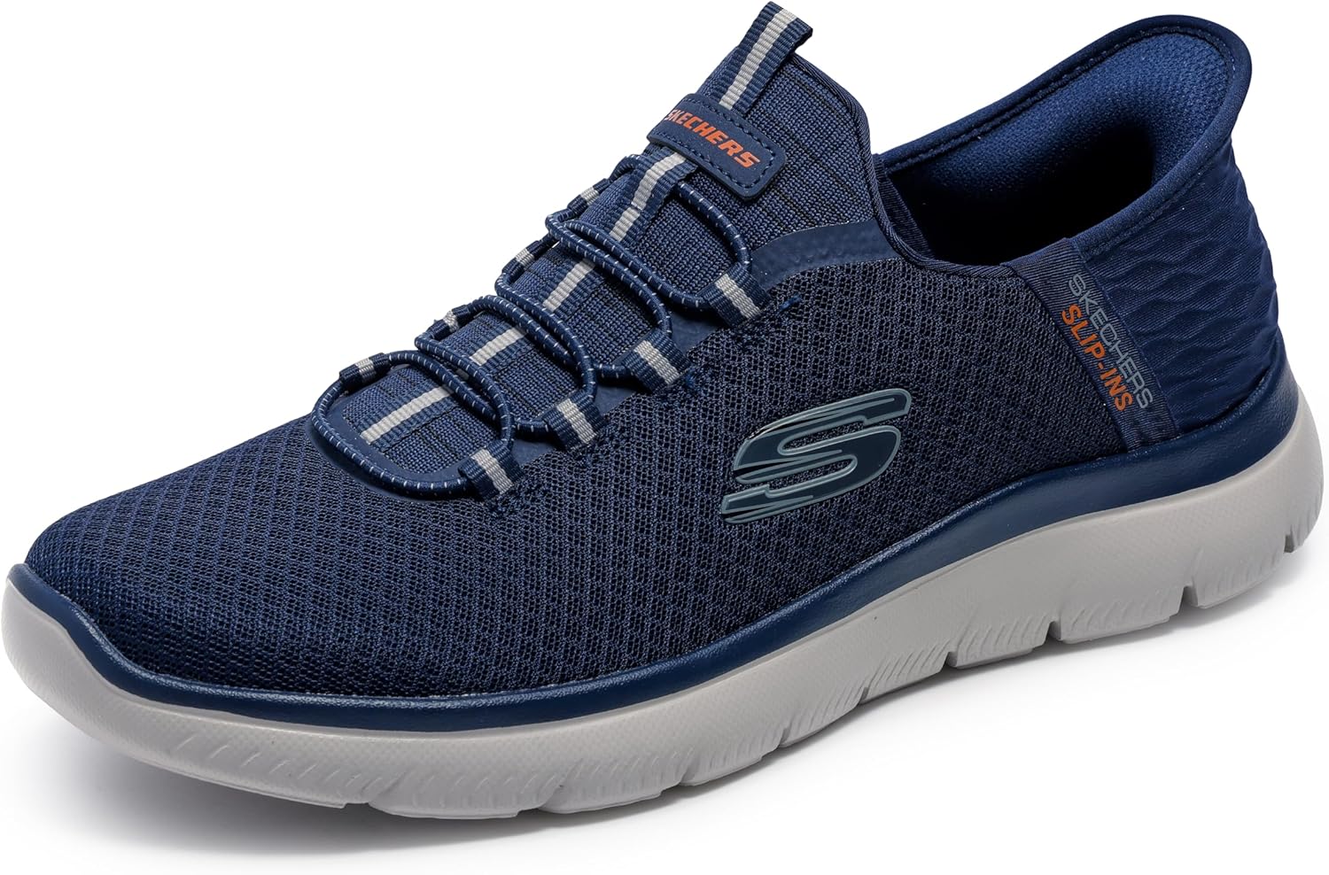 Skechers Men's Summits High Range Slip-in | Hands Free Slip-ins, Air-Cooled Memory Foam, Machine Washable, Vegan, Casual