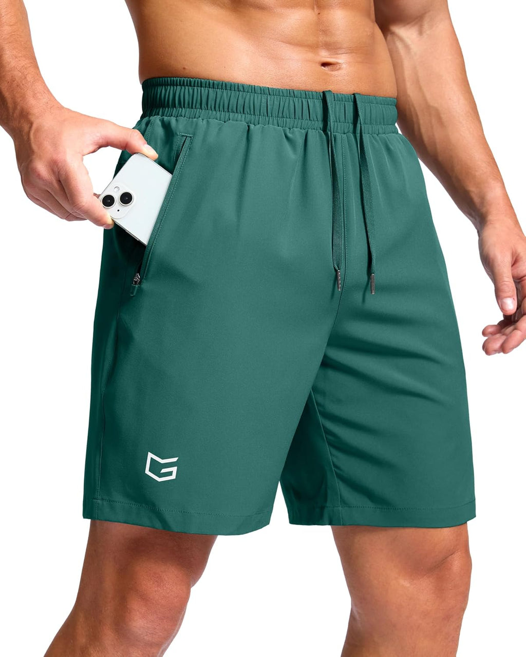 G Gradual Men's Athletic Running Shorts with 2 Zipper Pockets 7"/ 5"/ 9" | Quick Dry, Lightweight, Breathable, Moisture Wicking, Workout, Gym