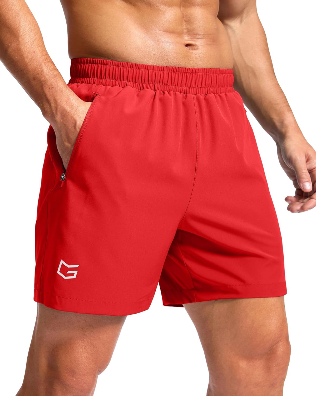 G Gradual Men's Athletic Running Shorts with 2 Zipper Pockets 7"/ 5"/ 9" | Quick Dry, Lightweight, Breathable, Moisture Wicking, Workout, Gym
