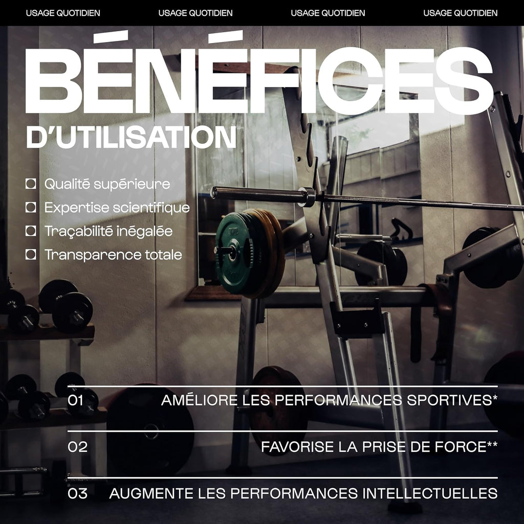 Nutrimuscle Créatine Monohydrate Creapure 120 Gélules | Prise Masse Musculaire & Force - Creatine 100% Pure - Sport et Musculation - Complément Idéal à la Whey Protéine - Gélules