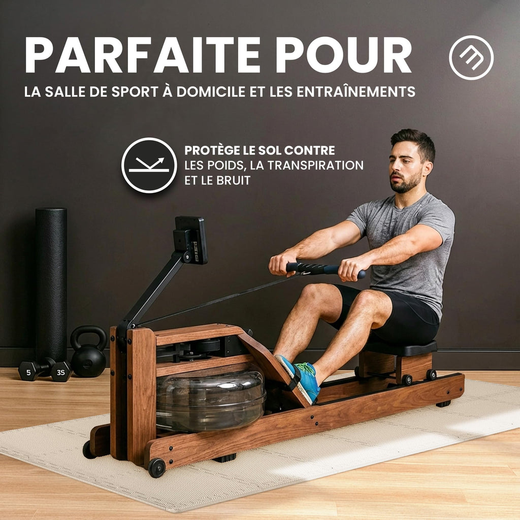 bemaxx Tapis de Fitness Protection de Sol Salle de Sport - Dalles en Mousse | EVA Caoutchouc sans BPA Matelas Puzzle Yoga Pilates Tatami pour Matériel Gym Banc de Musculation Garage Piscine Isolation