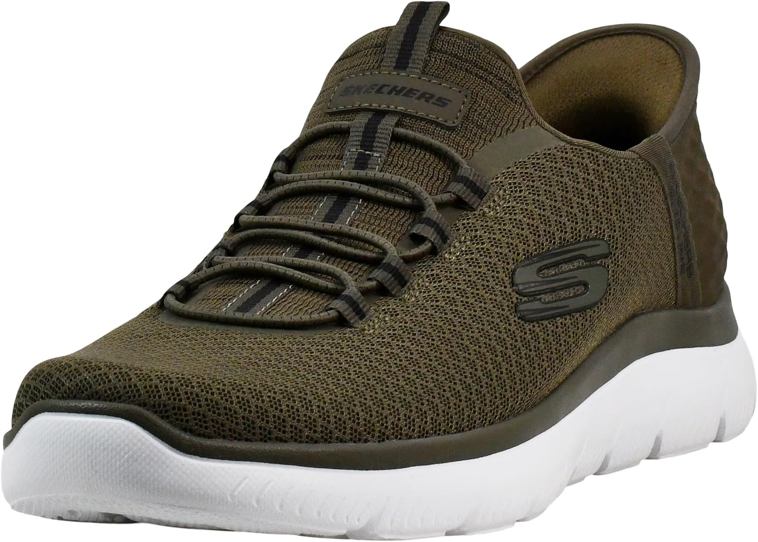 Skechers Men's Summits High Range Slip-in | Hands Free Slip-ins, Air-Cooled Memory Foam, Machine Washable, Vegan, Casual