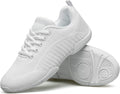 BAXINIER Girls White Cheerleading Shoes | Breathable Youth Cheer Competition Sneakers Athletic Training Dance Tennis Walking Shoes