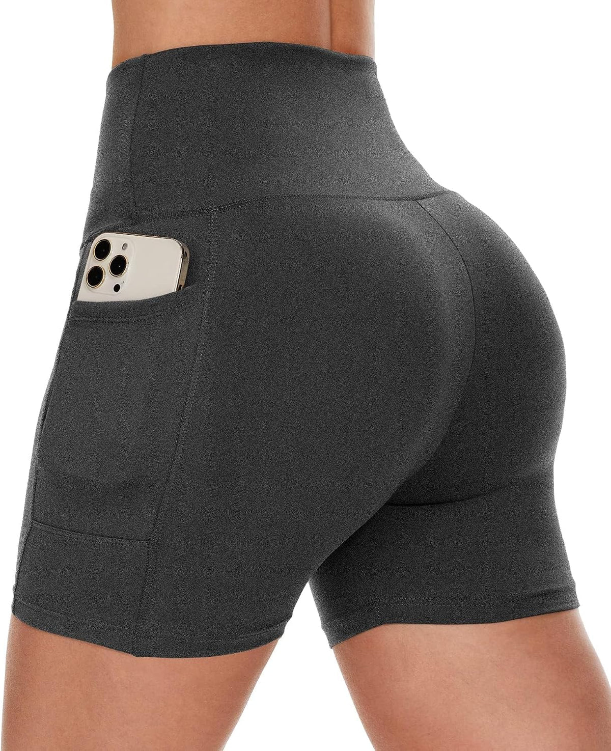 Biker Shorts Women with Pockets - 3"/5"/8" Workout Gym Spandex Yoga Shorts | High Waisted Tummy Control Shorts, Fitness Clothing, Womens Clothes for Running Athletic Exercise Sports