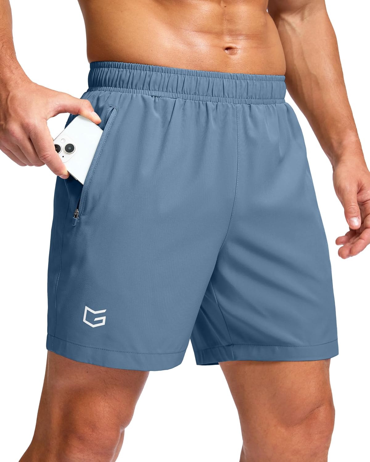 G Gradual Men's Athletic Running Shorts with 2 Zipper Pockets 7"/ 5"/ 9" | Quick Dry, Lightweight, Breathable, Moisture Wicking, Workout, Gym
