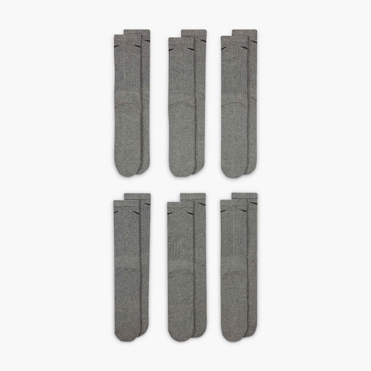 Nike Unisex Adult Everyday Cushioned Training Crew Socks (6-Pack) | Mens and Womens