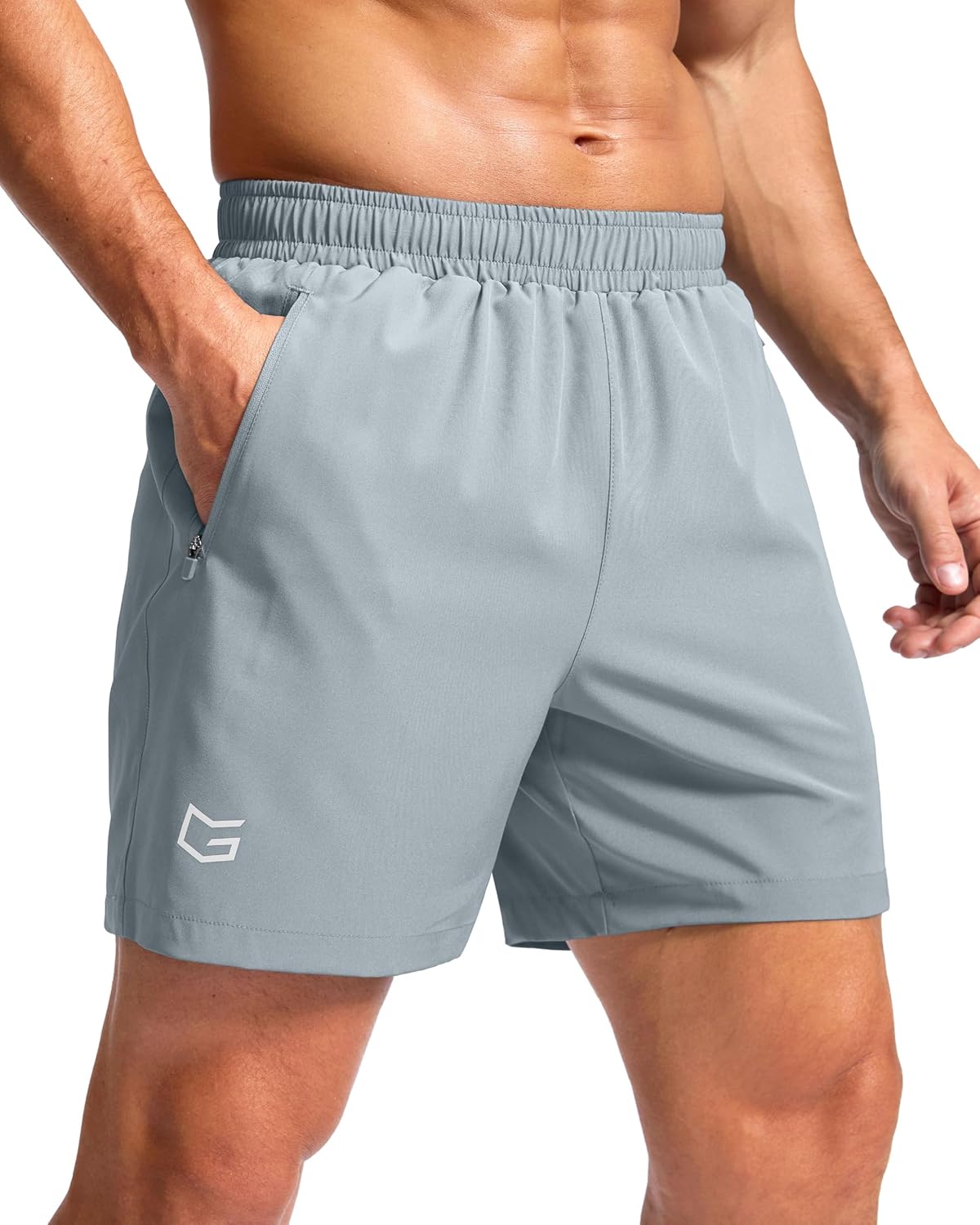 G Gradual Men's Athletic Running Shorts with 2 Zipper Pockets 7"/ 5"/ 9" | Quick Dry, Lightweight, Breathable, Moisture Wicking, Workout, Gym