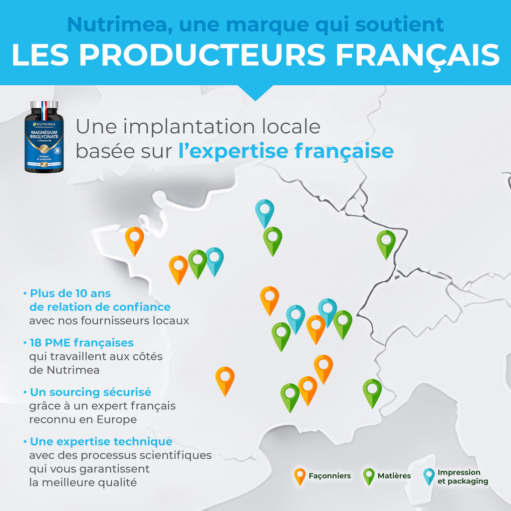 Collagene Marin | Types 1 & 2 Brevetés | Vitamines A, C & E Végétales | Pur et Naturel | Hydratation de la Peau | Protège Os et Cartilages | 900 mg | 90 Gélules | Nutrimea | Fabriqué en France