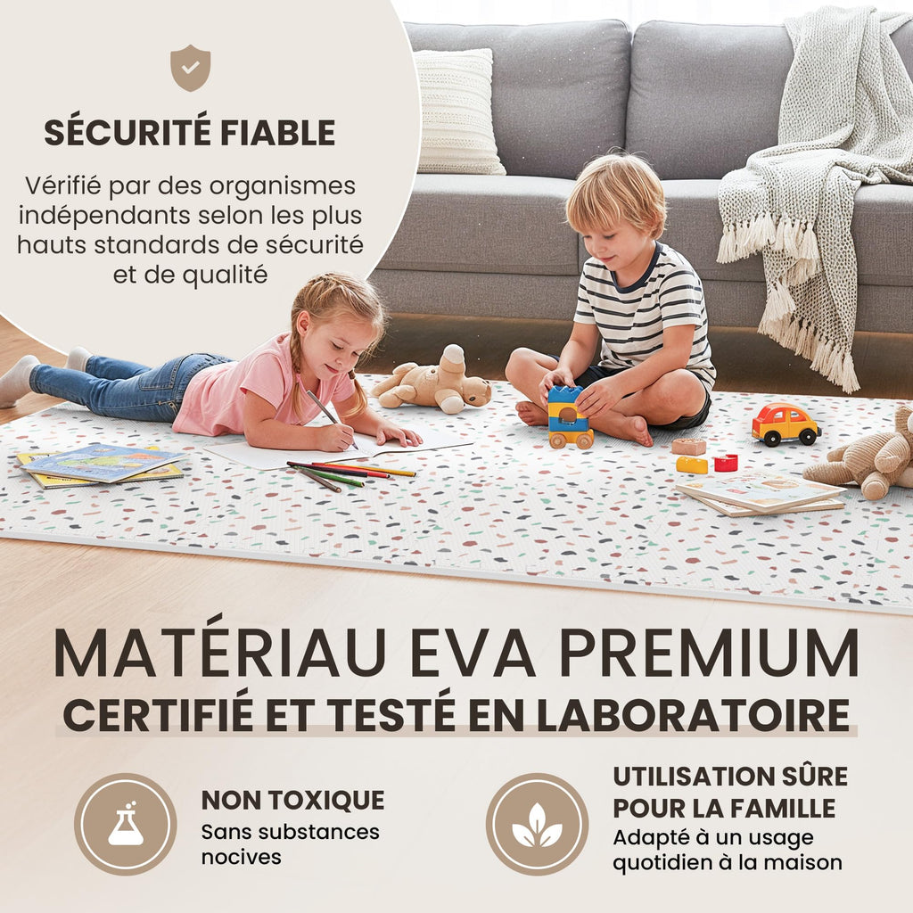 bemaxx Tapis de Fitness Protection de Sol Salle de Sport - Dalles en Mousse | EVA Caoutchouc sans BPA Matelas Puzzle Yoga Pilates Tatami pour Matériel Gym Banc de Musculation Garage Piscine Isolation