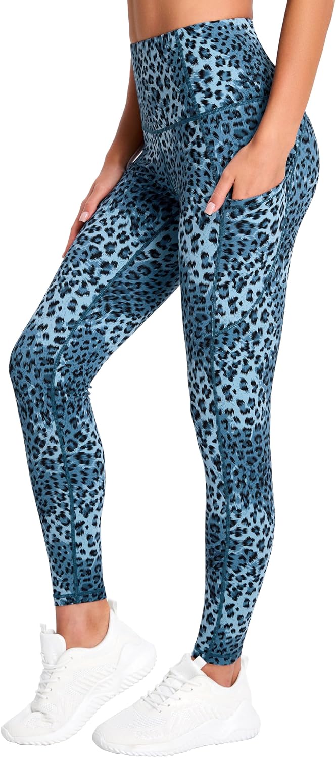 THE GYM PEOPLE Women's Thick High Waist Yoga Pants Workout Leggings | Tummy Control, Deep Side Pockets, Squat-proof, hidden waistband pocket, Flatlock Seams, Running, Yoga, Workout, Athletic