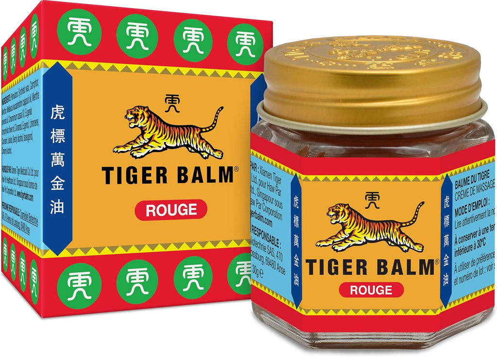 Tiger Balm® Baume du Tigre® Baume Rouge, Effet chaud, Avant l'effort, 30 g