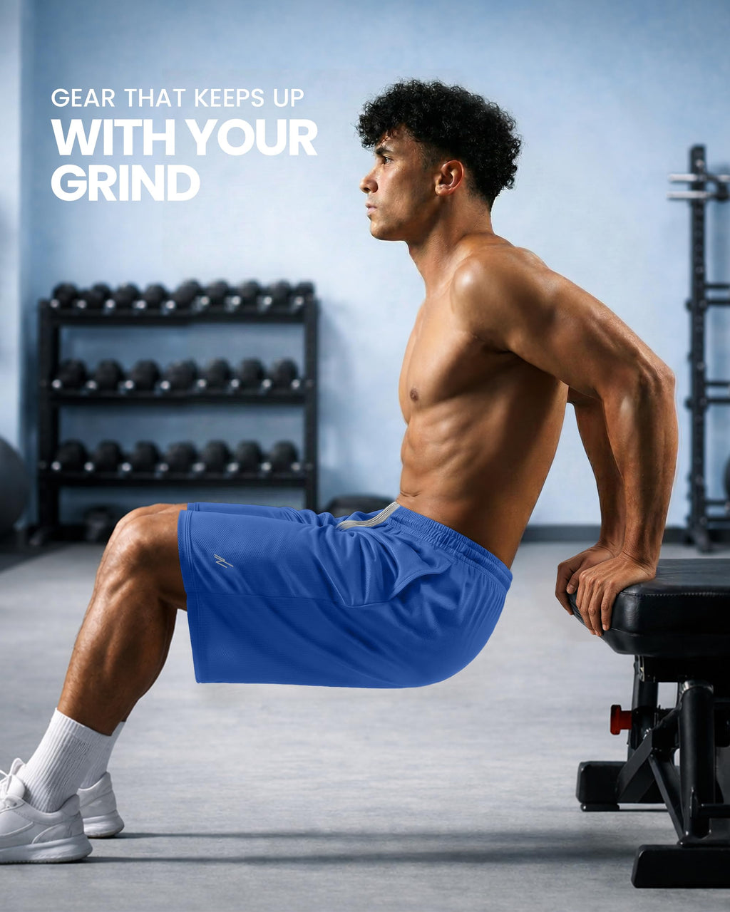 Breathable Mesh Mens Athletic Shorts Loose-Fit Quick Dry Running Gym Shorts | Lightweight Activewear Knit Workout Shorts with Pockets 8 Inch Inseam Elastic Waistband with Drawstring