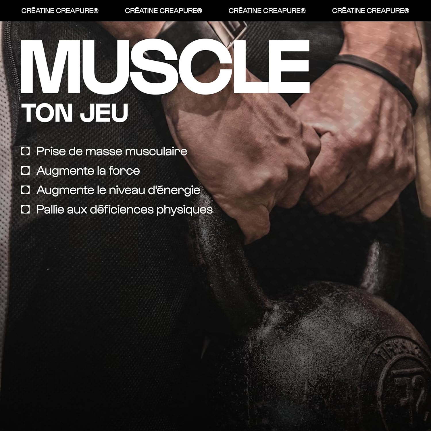 Nutrimuscle Créatine Monohydrate Creapure 120 Gélules | Prise Masse Musculaire & Force - Creatine 100% Pure - Sport et Musculation - Complément Idéal à la Whey Protéine - Gélules