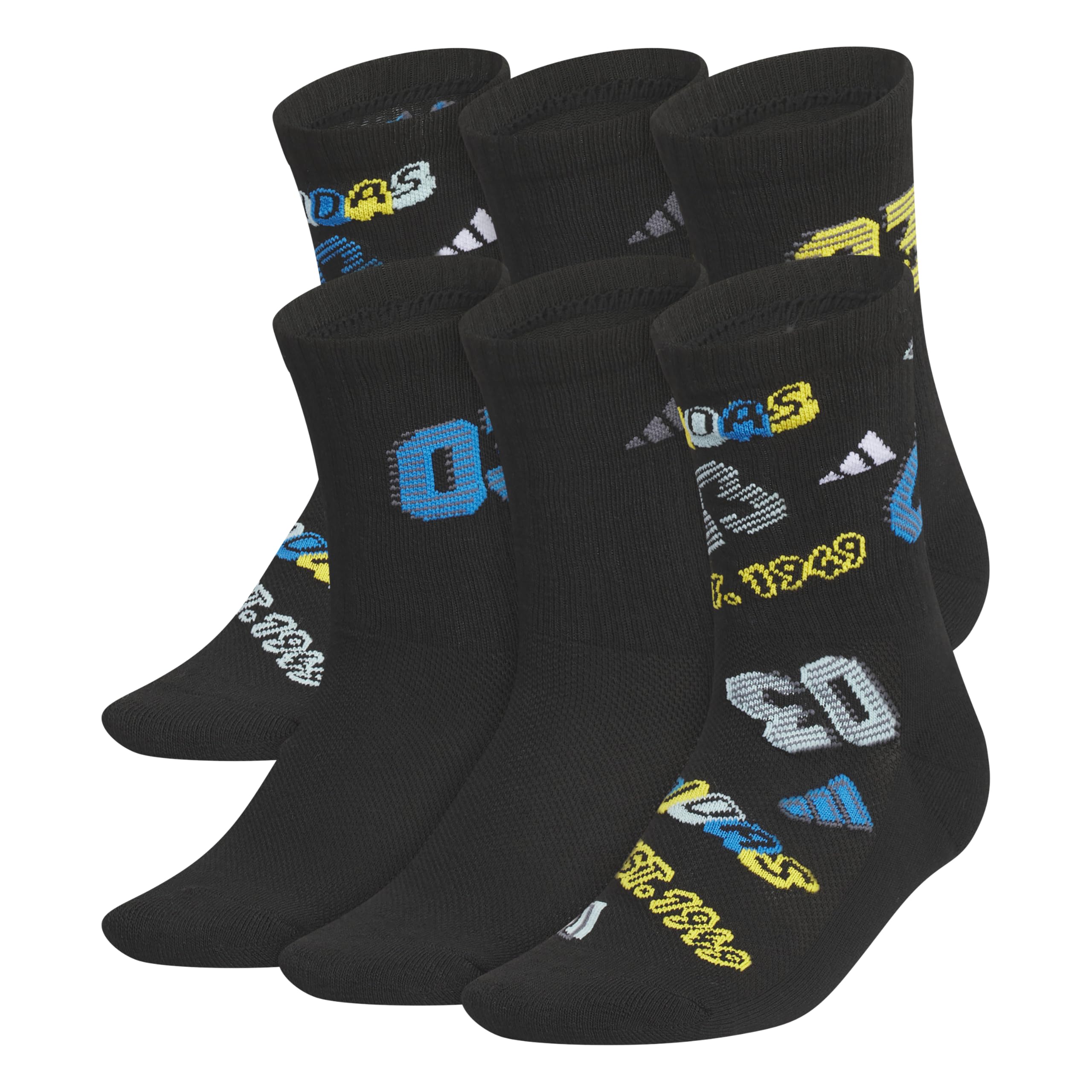 adidas Kids Athletic Cushioned 6-Pack Crew (Little Kid/Big Kid/Adult)
