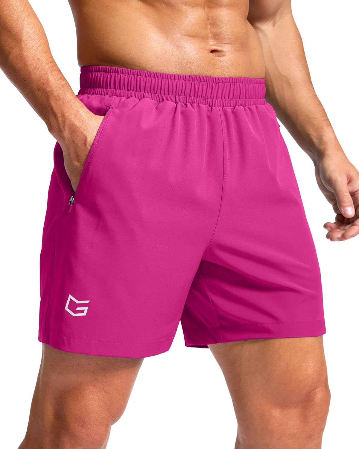 G Gradual Men's Athletic Running Shorts with 2 Zipper Pockets 7"/ 5"/ 9" | Quick Dry, Lightweight, Breathable, Moisture Wicking, Workout, Gym